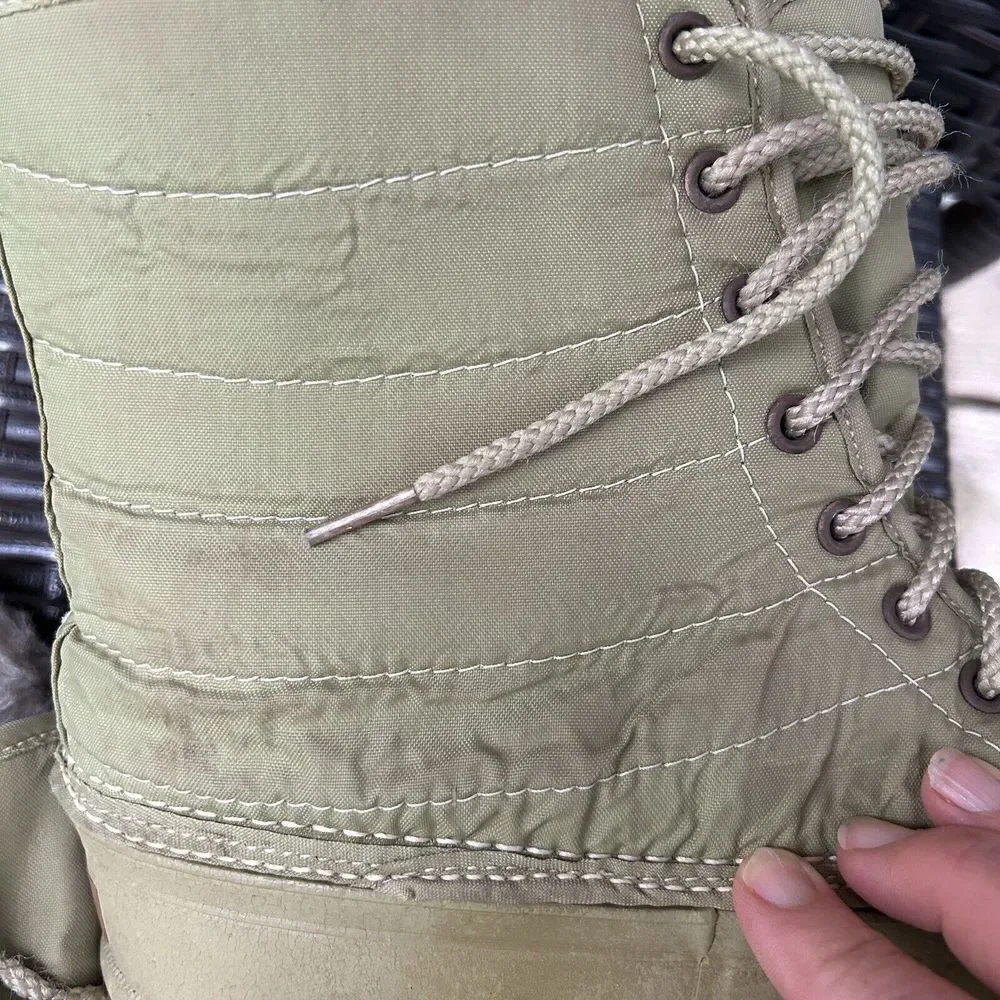 Sorel Geneva Duck Snow Boots Olive Green Size 9